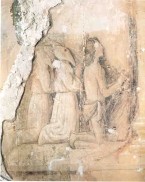 S. Sebastiano e i Flagellanti, affresco frammentario, Chiesa di S. Agostino, Narni